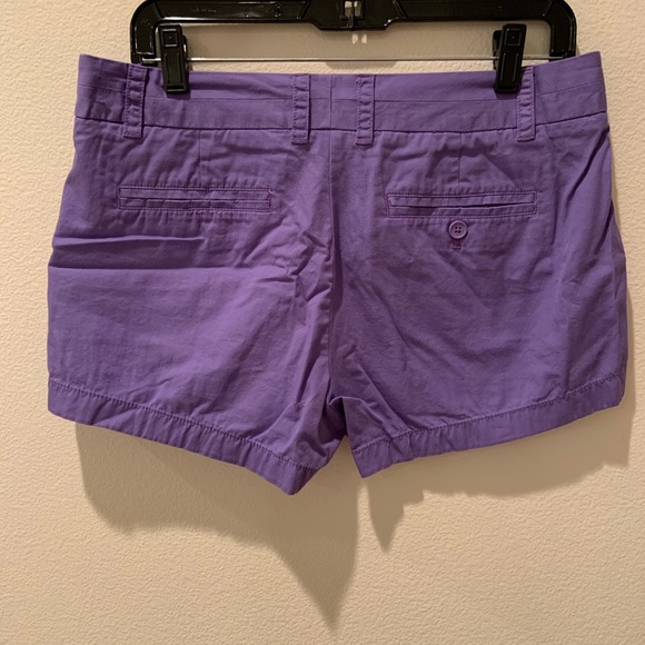 J. Crew Women’s Purple Cotton Chino Shorts #564445 - Picture 2 of 4